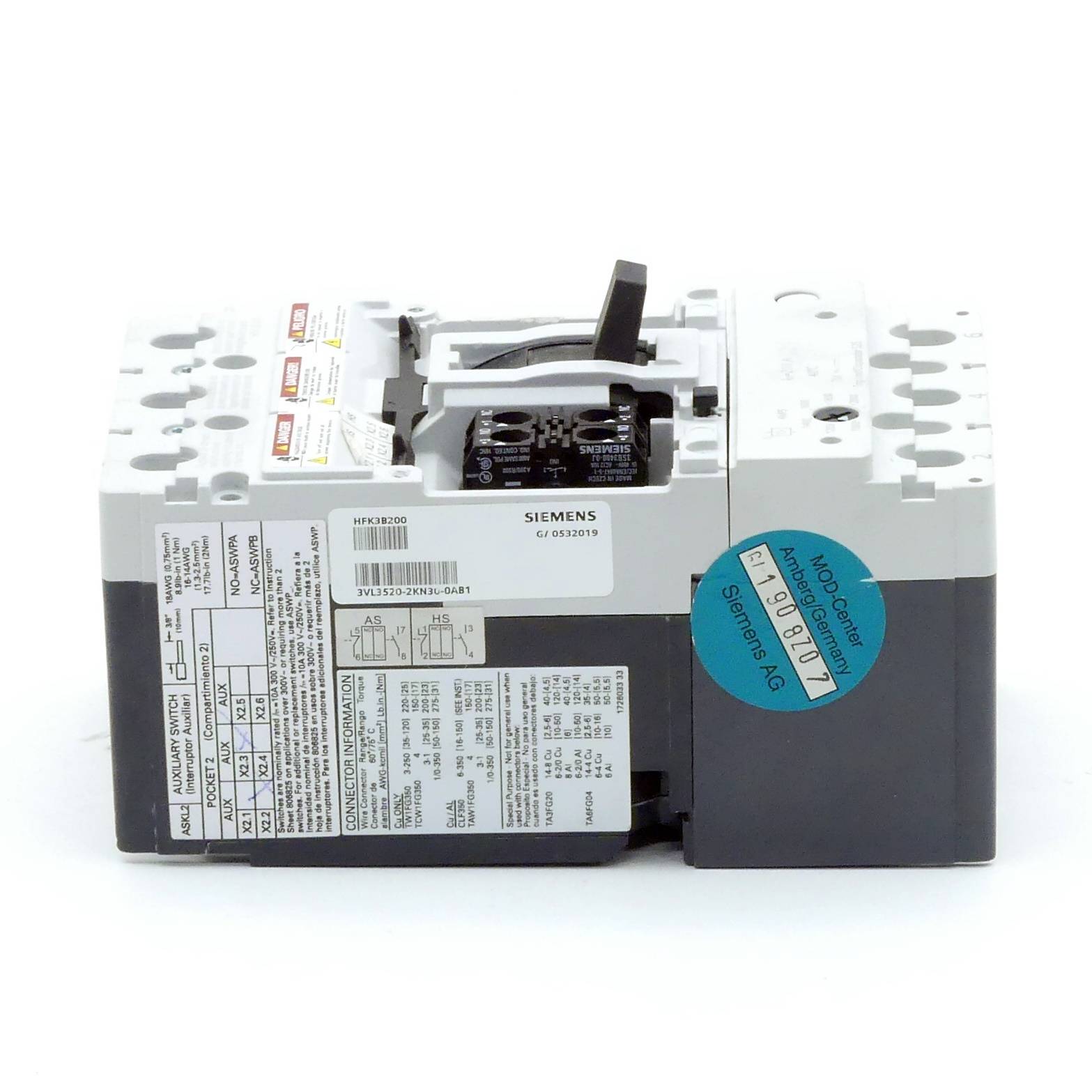 Siemens Leitungsschalter 3VL3520-2KN30-0AB1 (3VL3520-2KN30-0AB1)