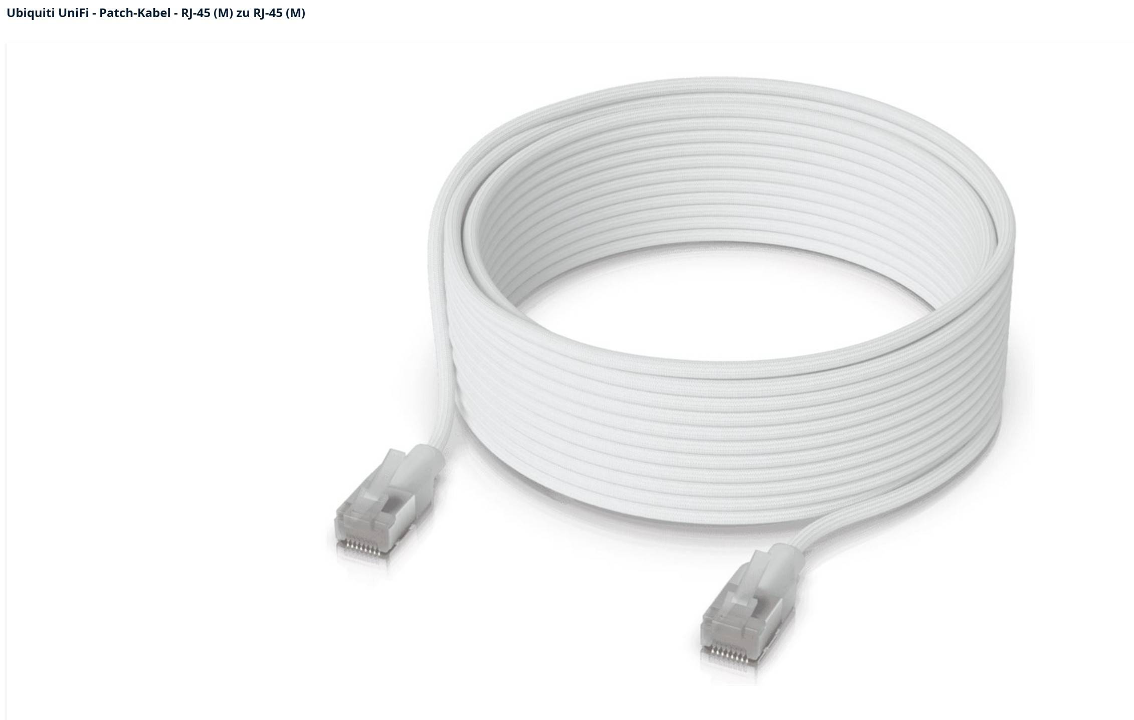 Ubiquiti UniFi - Patch-Kabel - RJ-45 (M) zu RJ-45 (M)