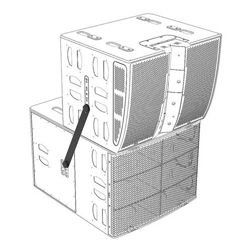 NEXO VNT-CPL04 - Kupplungsstange für B218 Bass-Modul & L20 Subwoofer zur Verbindung mit M210 Hauptmodul (2 Stück)