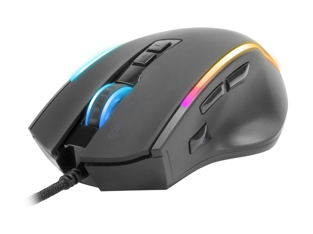 Speedlink DECUS NX RGB Gaming Maus, schwarz gummiertTasten (inkl.