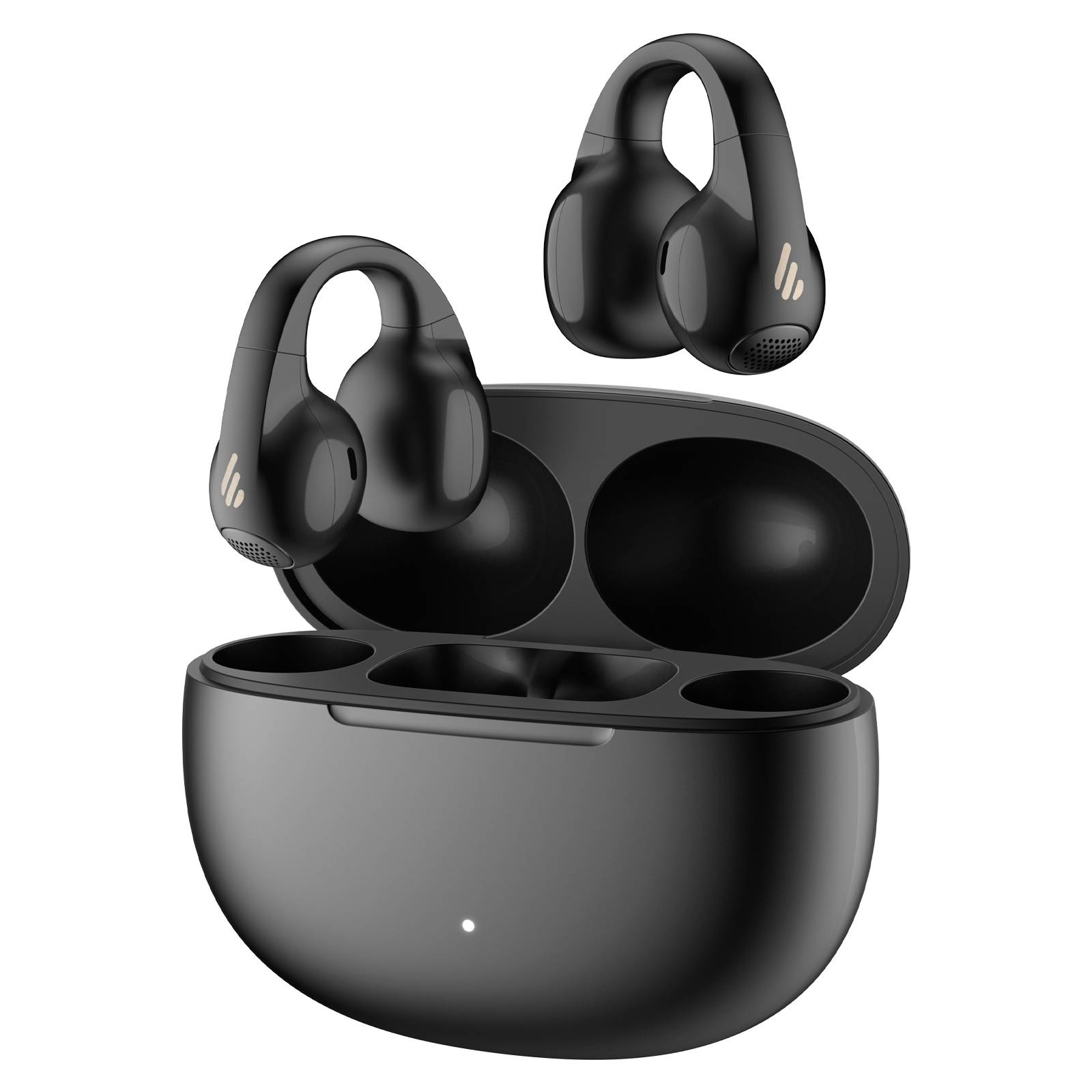 Edifier Open-Ear True Wireless Kopfhörer, Bluetooth 5.4, 28H Akku & IP56, AI-Mikrofone mit Geräuschunterdrückung- Schwarz