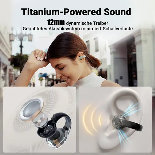 Edifier Open-Ear True Wireless Kopfhörer, Bluetooth 5.4, 28H Akku & IP56, AI-Mikrofone mit Geräuschunterdrückung - Grün Edifier Open-Ear True Wireless Kopfhörer, Bluetooth 5.4, 28H Akku & IP56, AI-Mikrofone mit Geräuschunterdrückung - Grün