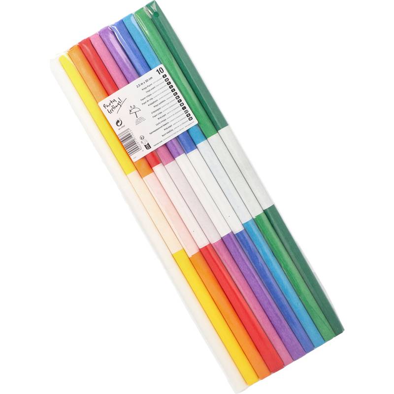 PAPSTAR Krepp-Papier-Rollen, 500 mm x 2,5 m, sortiert