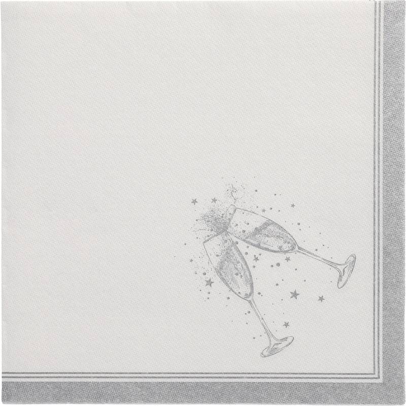 PAPSTAR Servietten "ROYAL Collection Festivities", silber