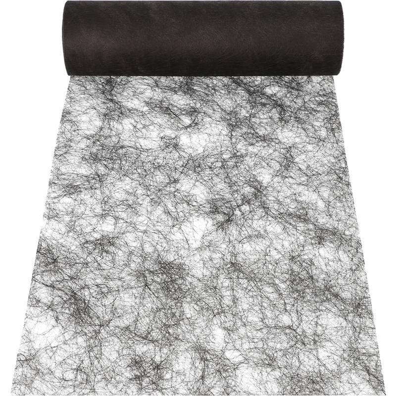 PAPSTAR Tischläufer/Dekoband "Sizoflor", schwarz