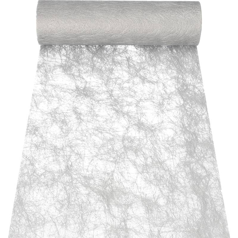 PAPSTAR Tischläufer/Dekoband "Sizoflor", silber
