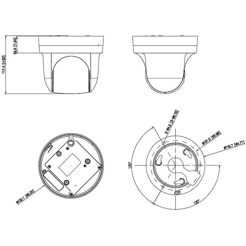 Dahua SD29204DB-GNY-W IP-Kamera 1080p T/N IR WLAN, 1080pPTZ Kamera | Blickwinkel:101° - 31,36° (Objektiv-Brennweite 2,8