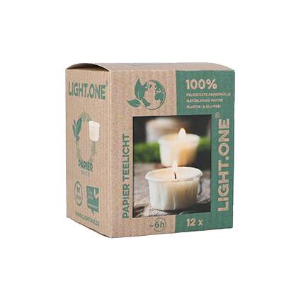 STARPAK Teelichter, Durchmesser: 42 mm, weiß, 12er