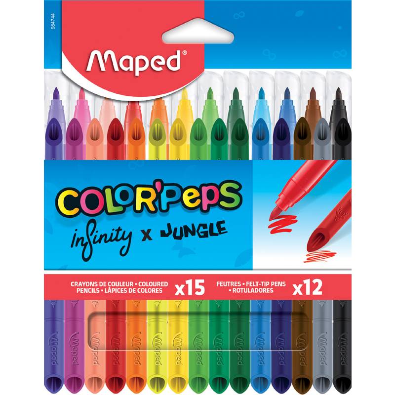 Maped Kombipackung Buntstifte INFINITY/Fasermaler COLOR'PEPS