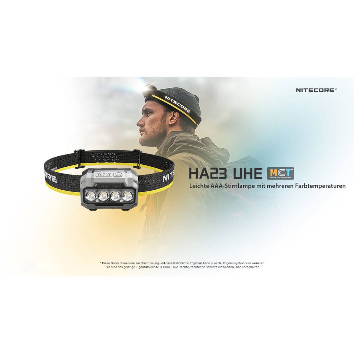 Nitecore HA23 UHE 600 Lumen - LED Stirnlampe Schwarz