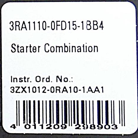 Siemens Starter Kombination (3RA1110-0FD15-1BB4)
