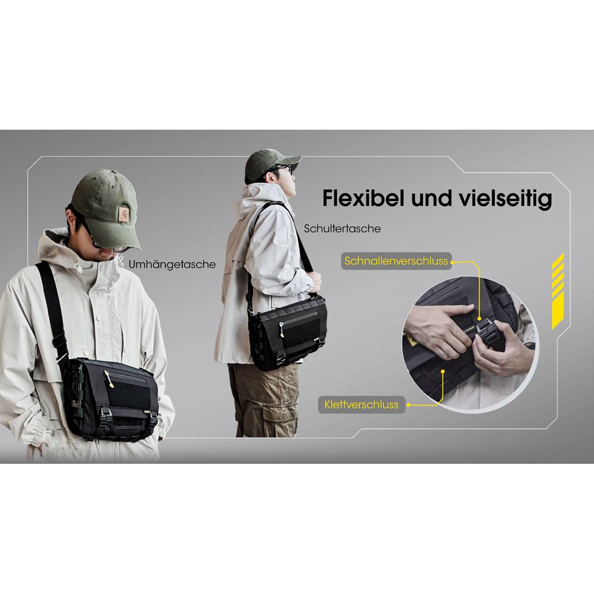 Nitecore SLB06 EDC-Slingbag 7L - Schwarz