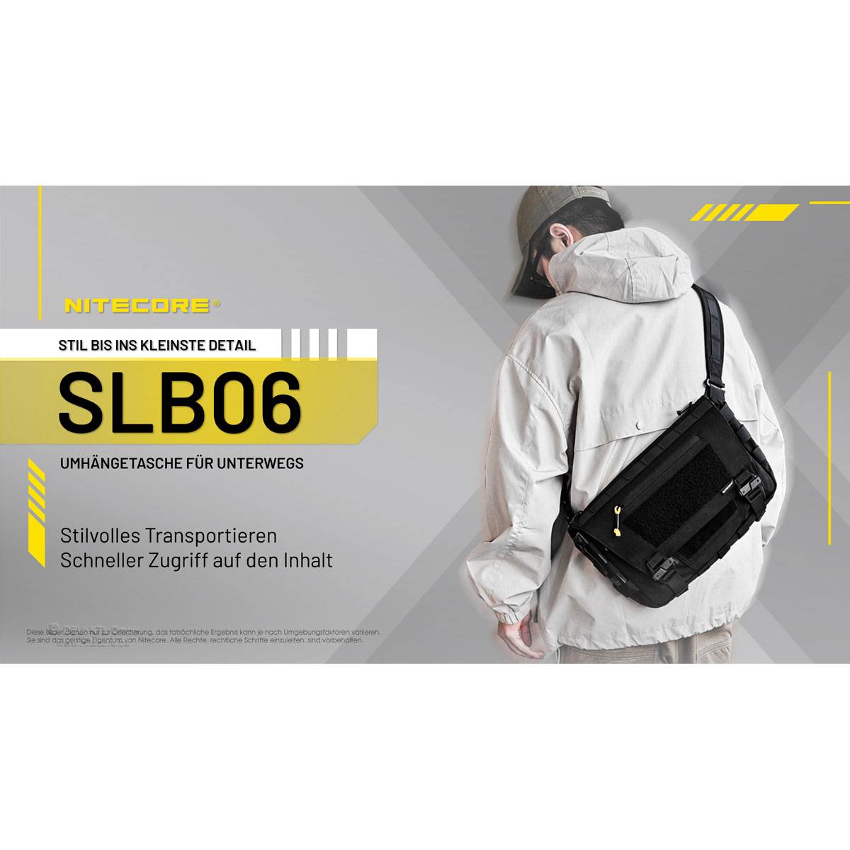 Nitecore SLB06 EDC-Slingbag 7L - Schwarz