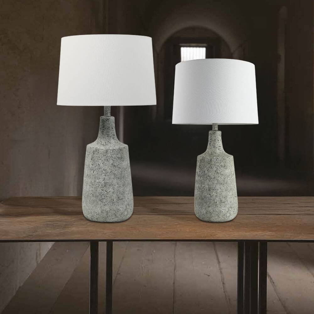 TISCHLAMPE CARO - Ausführung: Große Tischlampe, Farbe: Grau