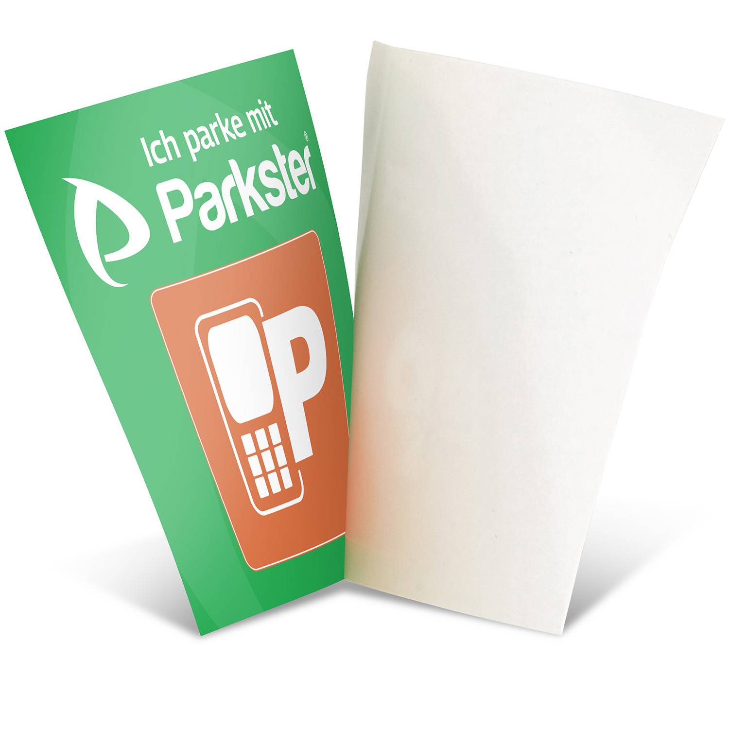4x PARKSTER Parkplakette Hinterglasaufkleber Ticket Aufkleber Parkster Vignette KFZ Auto Park APP Sticker (6 x 6 cm, UV Schutz, wiederablösbar)