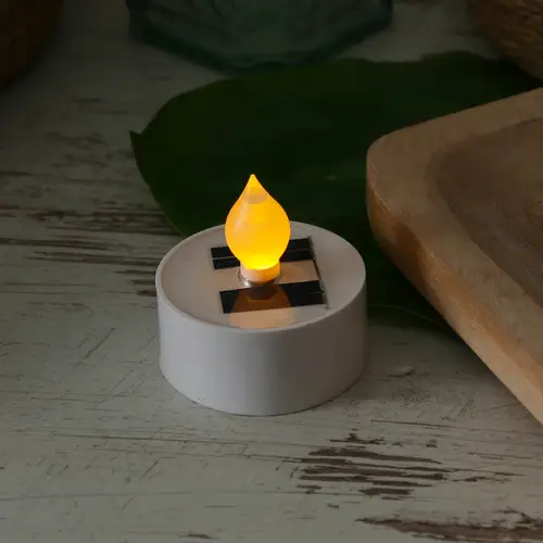 LED Solar Teelicht für Außen Garten Outdoor Solar Kerze Dämmerungssensor LED Solar Teelicht für Außen Garten Outdoor Solar Kerze Dämmerungssensor