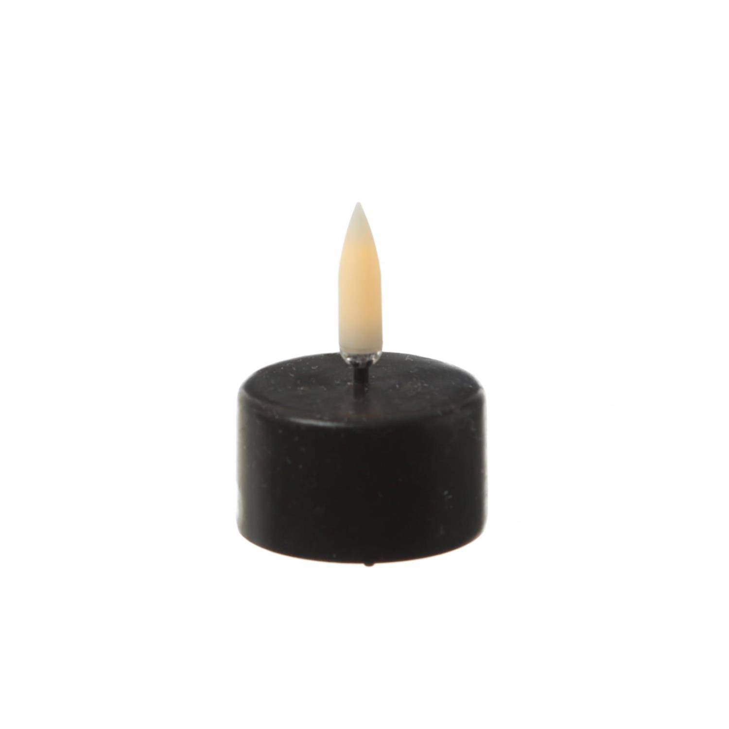 LED Teelicht Thea Uyuni Piffany flackernd Timer bis 400 Stunden D: 4cm schwarz