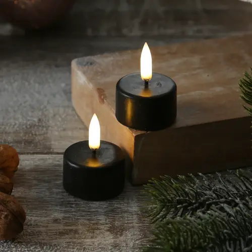 LED Teelichter Thea Uyuni Piffany Timer 400 Std. D: 4cm mit Batterie 2er Set LED Teelichter Thea Uyuni Piffany Timer 400 Std. D: 4cm mit Batterie 2er Set