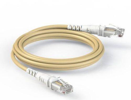Patchsee ThePATCHCORD RJ45 Patchkabel Cat. 6A, U/UTP, extra dünn, beige, 0,9 m
