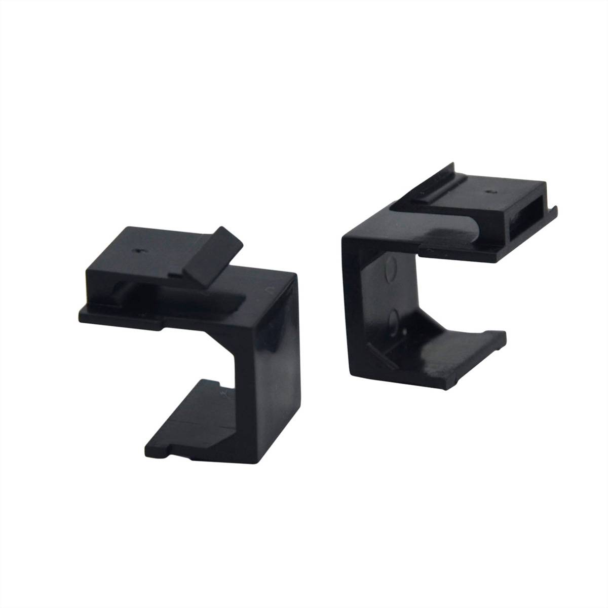 VALUE Keystone-Buchsenabdeckung, 10 Stück/Set, schwarz Anschlusstechnik TP Blindblende