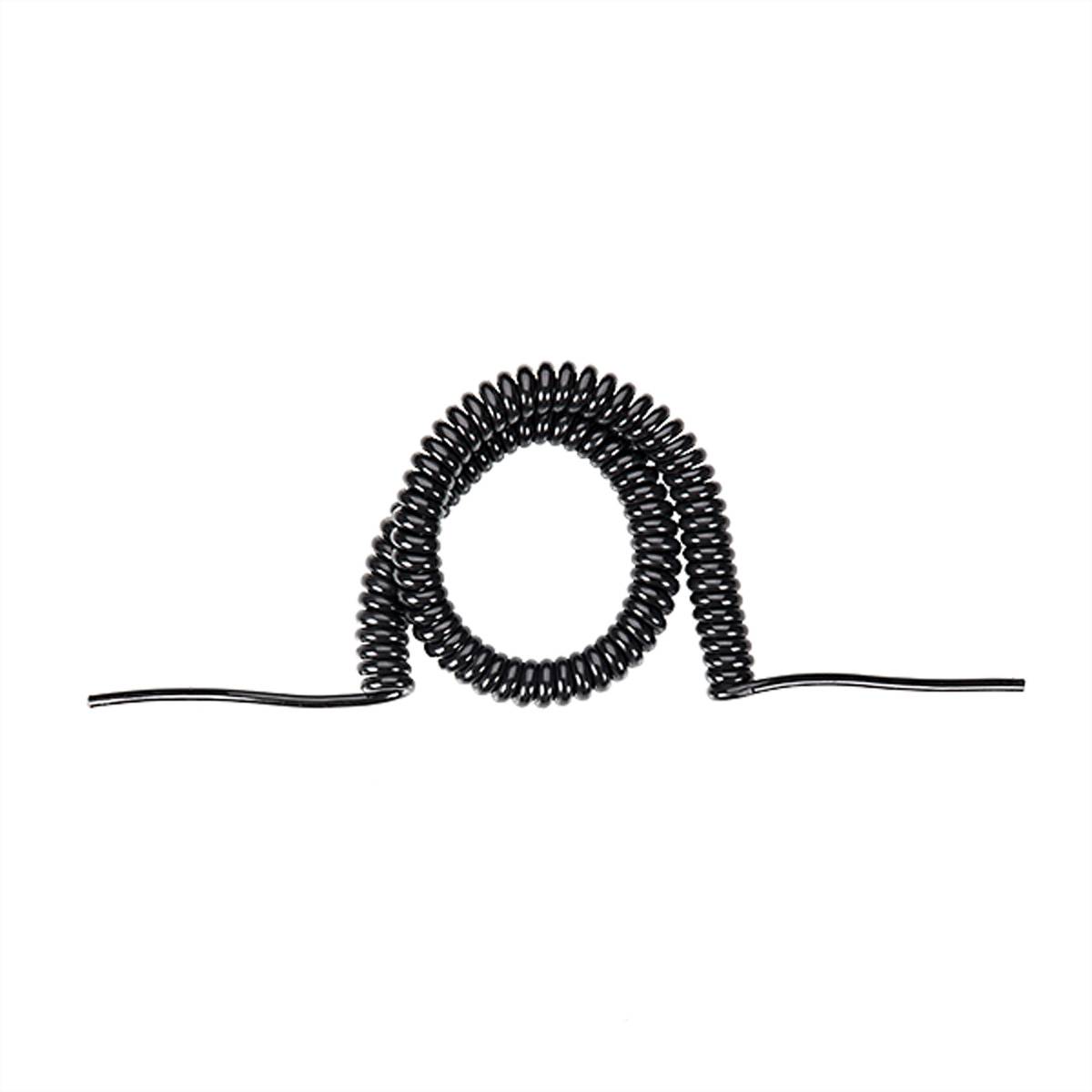 BACHMANN Wendelleitung 1m-4m sw 0,2m gerade, H05VV-F 3G1,5mm², glatt geschnitten Stromversorgung