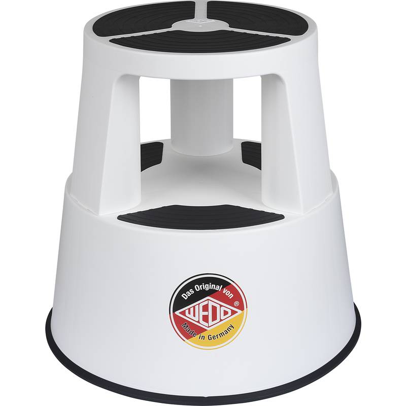 WEDO Rollhocker SuperStep, aus Kunststoff, weiß / RAL 9010