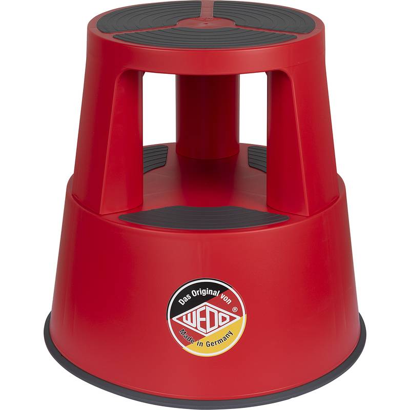 WEDO Rollhocker SuperStep, aus Kunststoff, rot / RAL 3000