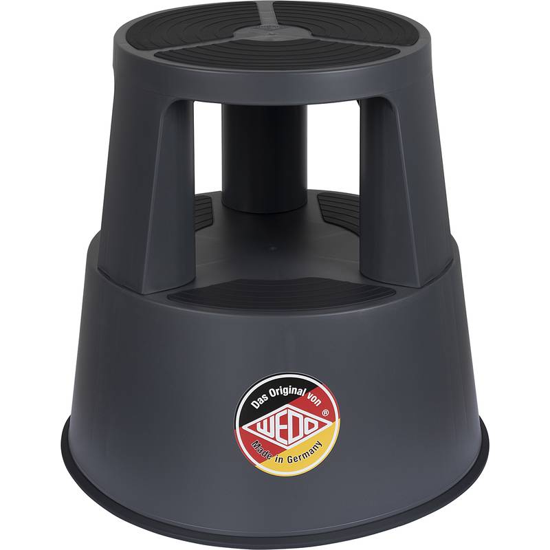 WEDO Rollhocker SuperStep, aus Kunststoff, grau / RAL 7012
