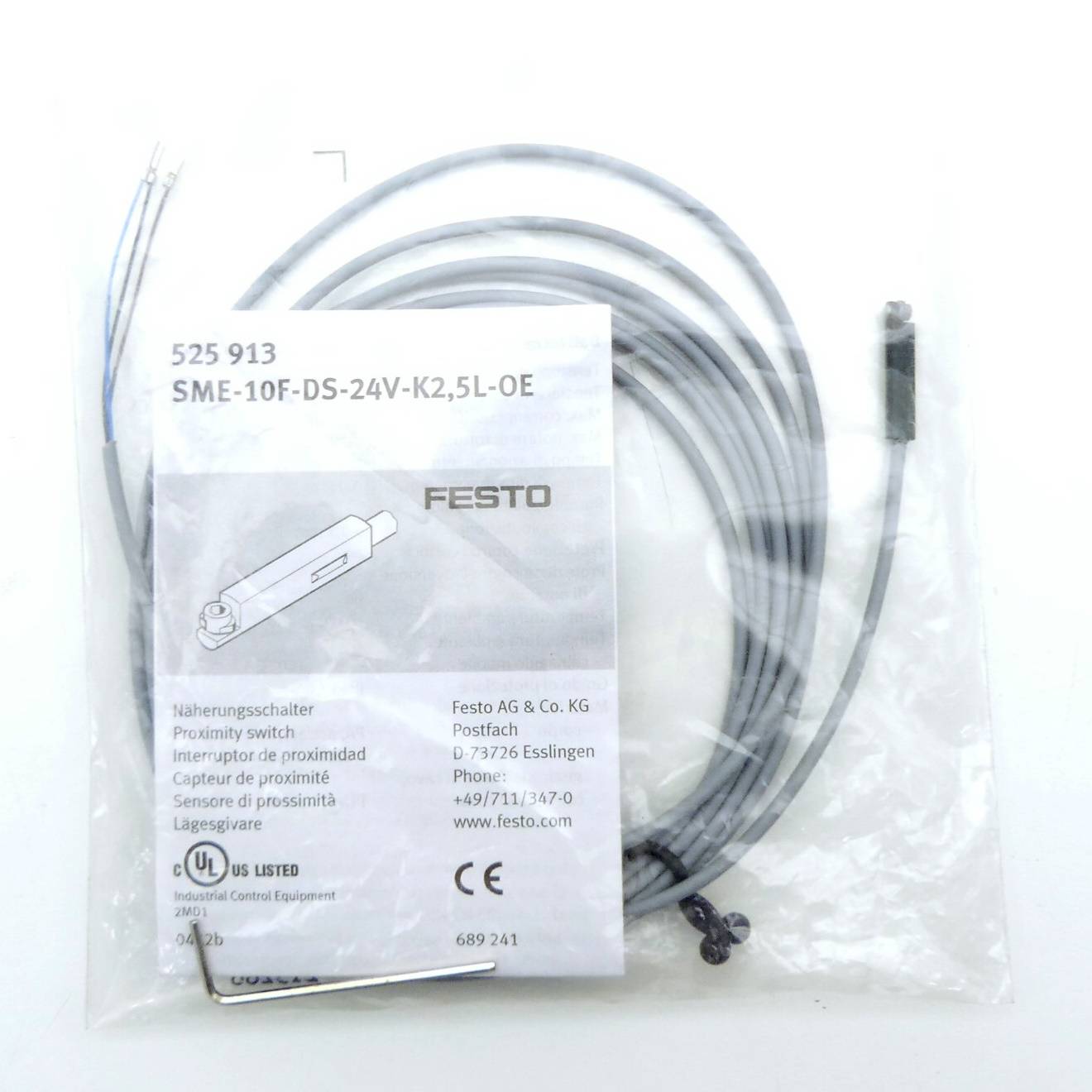 FESTO Näherungsschalter SME-10F-DS-24V-K2,5L-OE (525913)