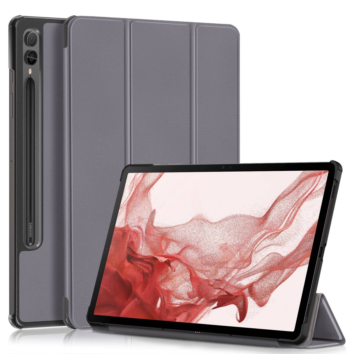 Für Samsung Galaxy Tab S10 Plus / S9 Plus FE Plus / S8 Plus 3folt Wake UP Smart Cover Tasche Hülle/