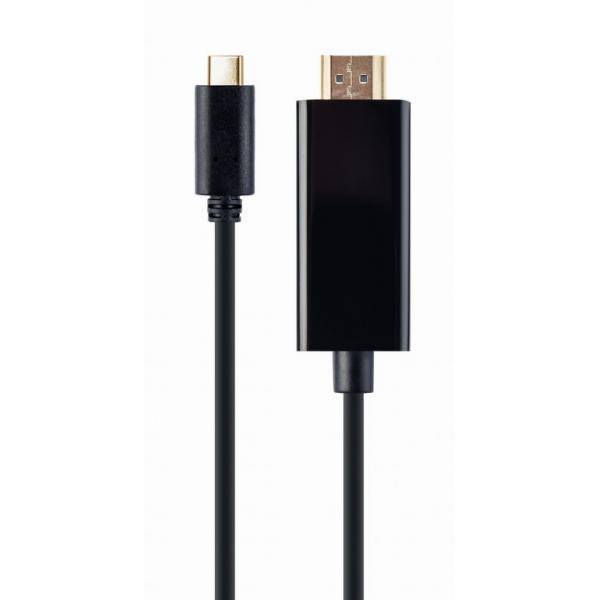 gembird USB-C auf HDMI Adapterkabel, schwarz 4k@60 Hz 2m Adapter / Konverter USB