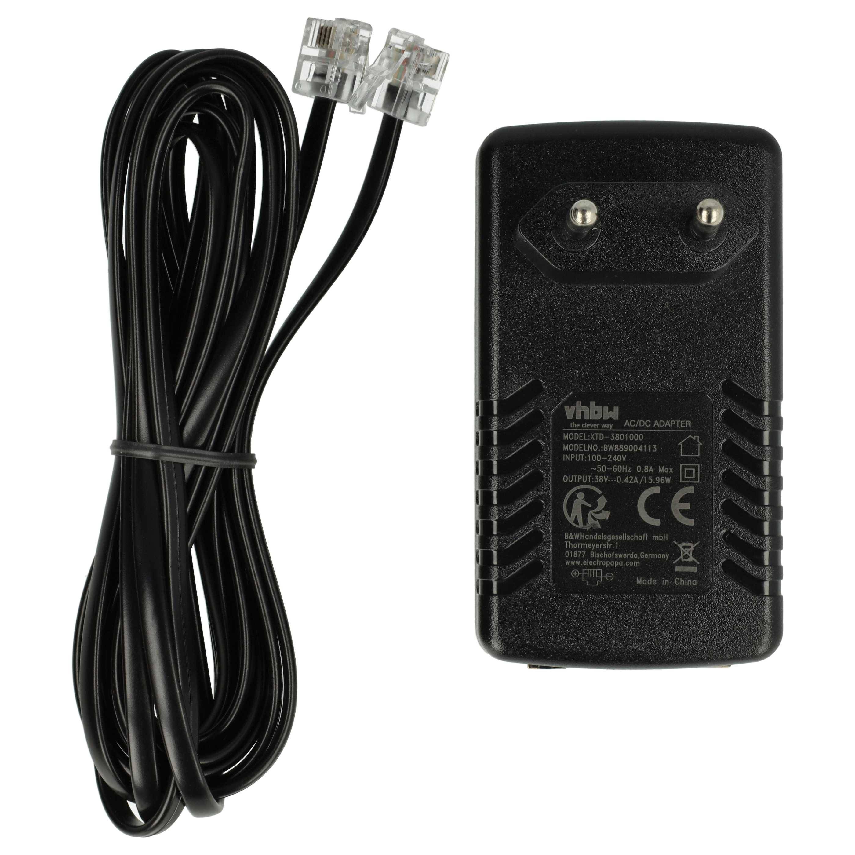 vhbw Netzteil Ersatz für Siemens 4025515947936, A5B00075082073, C39280-Z4-C510 für Festnetz-Telefon, Haustelefon - 300 cm