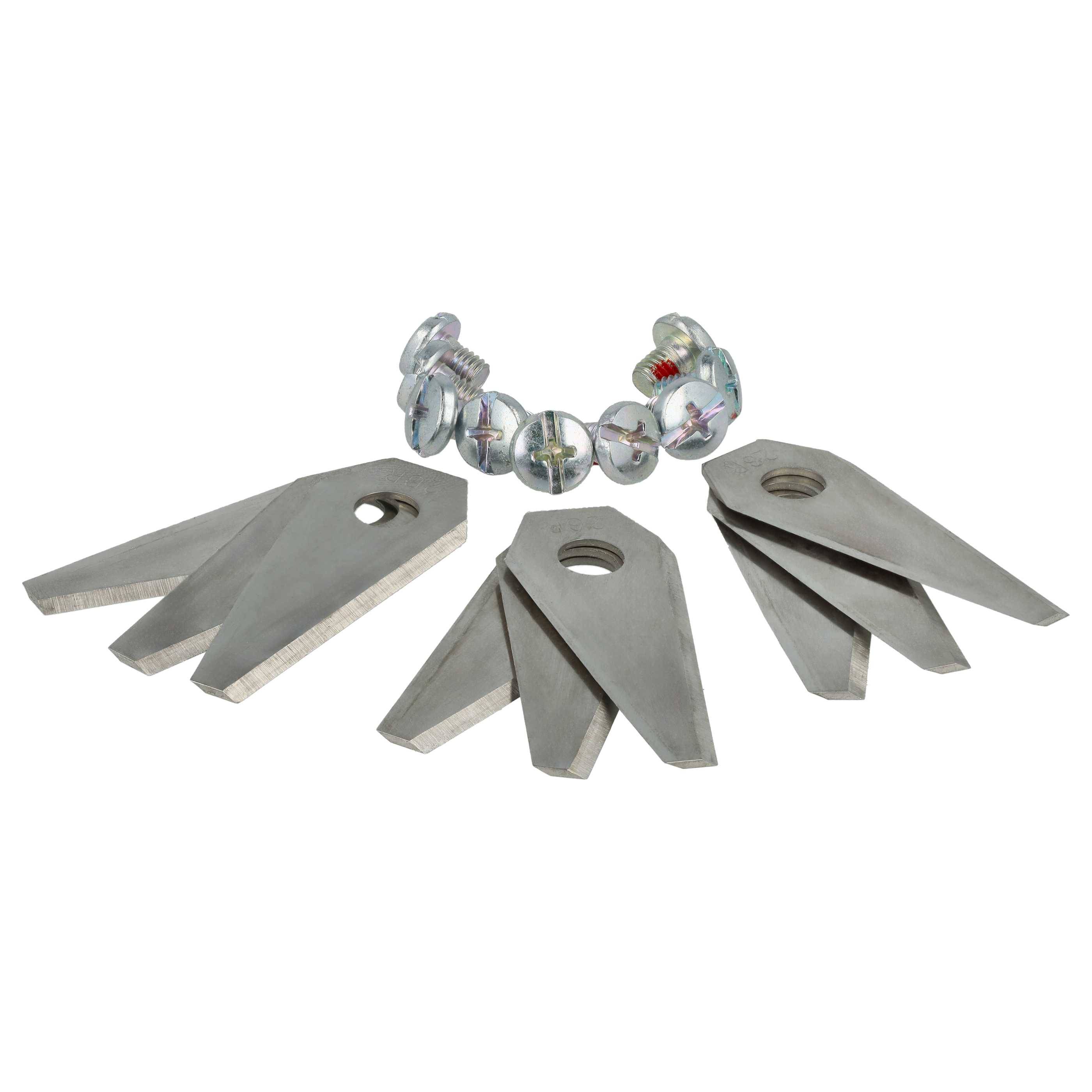 vhbw 27x Ersatz-Messer kompatibel mit Bosch Indego M 700, S+ 350, S+ 400, XS 300, S+ 500, S 500 Rasenmäher - Ersatzklinge Silber, Stahl
