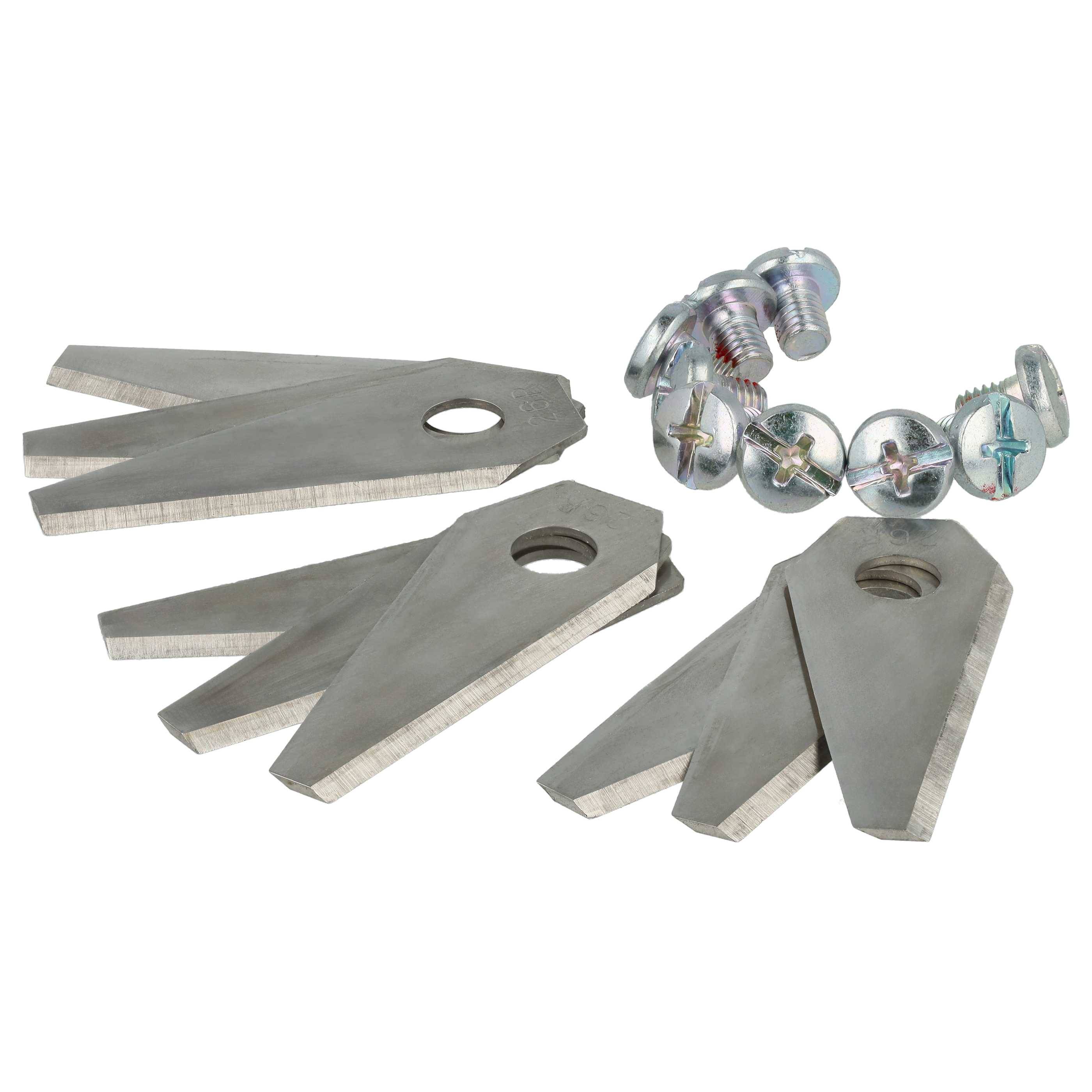 vhbw 27x Ersatz-Messer kompatibel mit Bosch Indego 350, 1300, 350 Connect, 1200 Connect, 13C Rasenmäher - Ersatzklinge Silber, Stahl