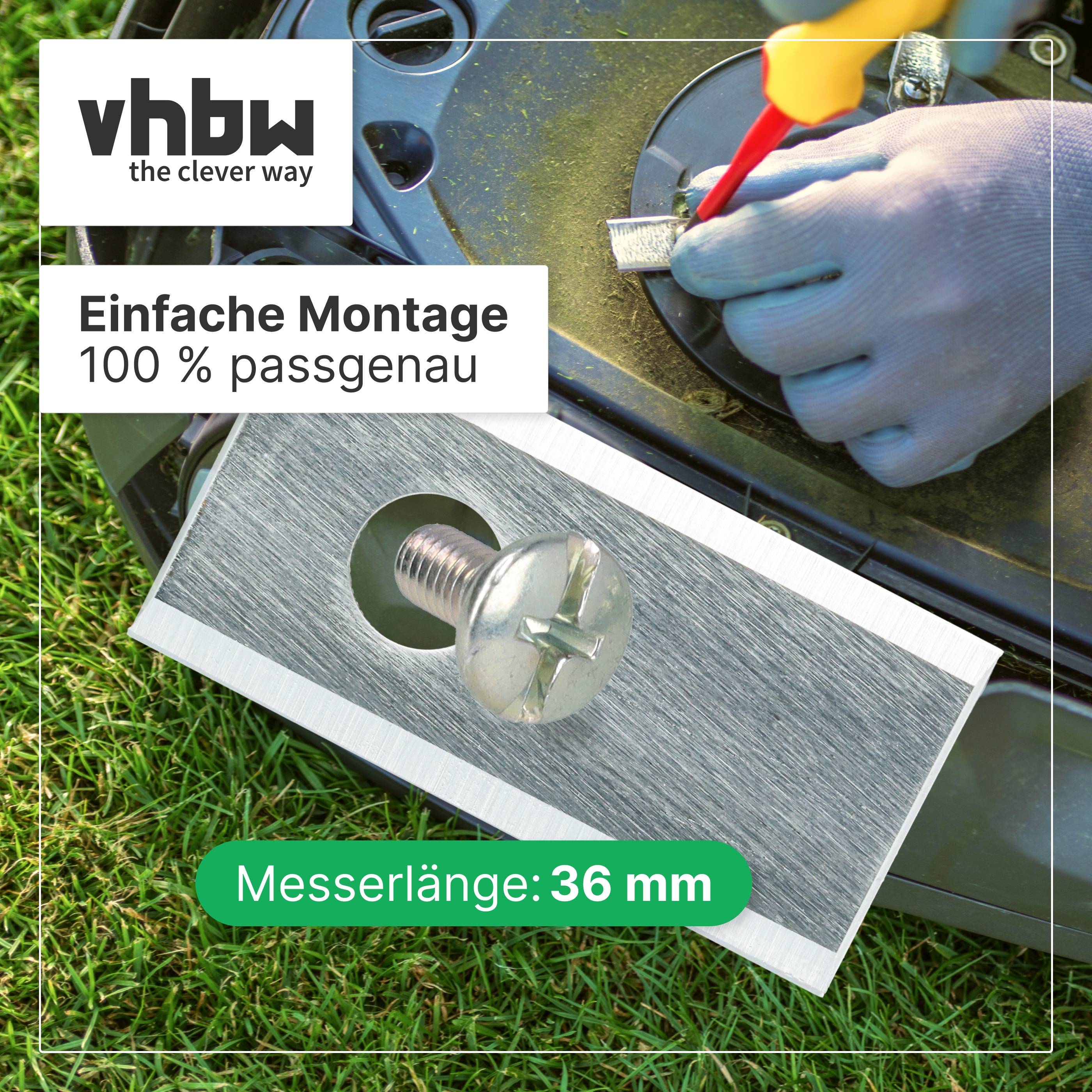 vhbw 30x Ersatz-Messer kompatibel mit Scheppach Practixx PX-RRM-600Wi Rasenmäher - Ersatzklinge Silber, Edelstahl