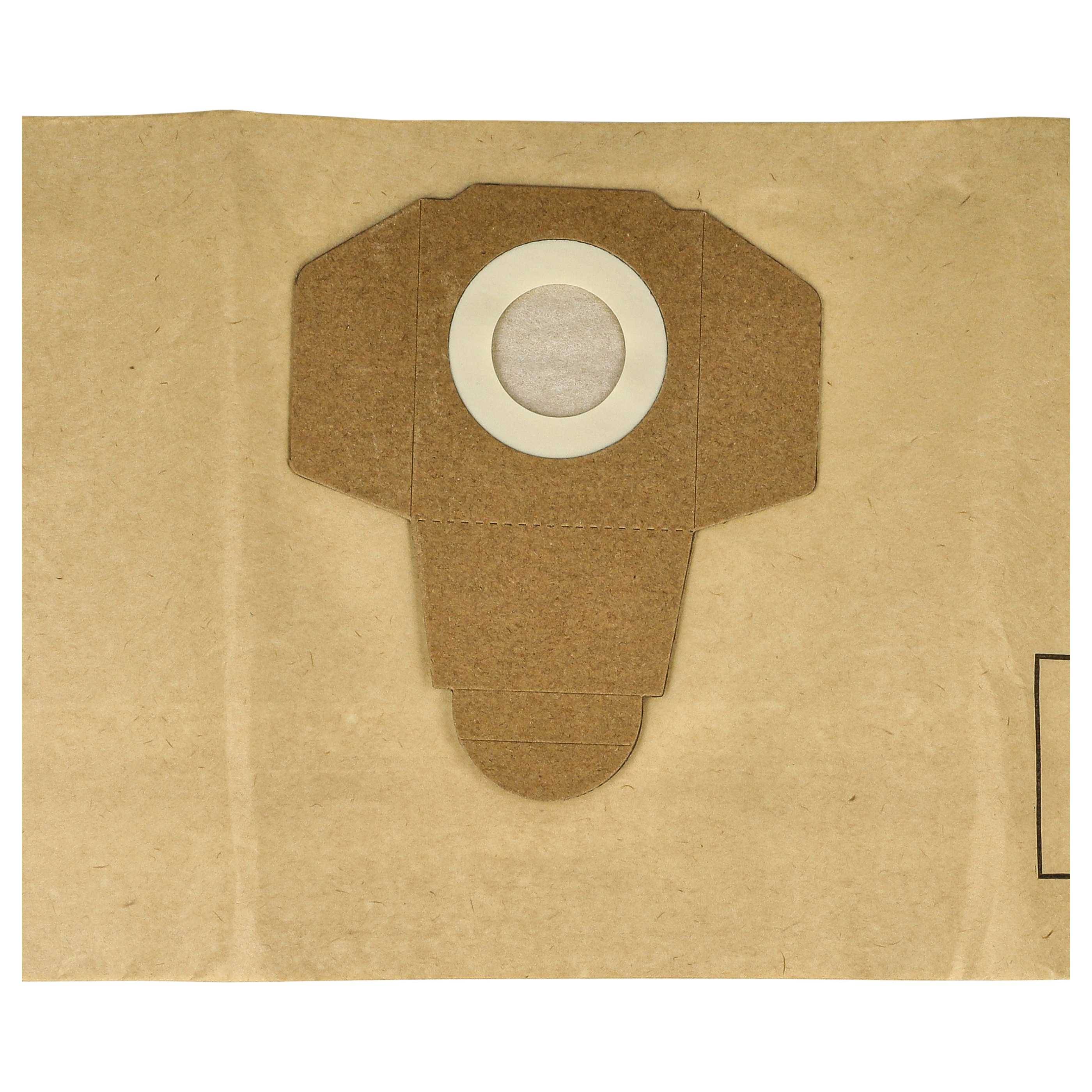 vhbw 20x Staubbeutel kompatibel mit Parkside PNTS 1300, PNTS 1300 B2, PNTS 1300 A1 Staubsauger - Papier, 58,5cm x 25,4cm braun