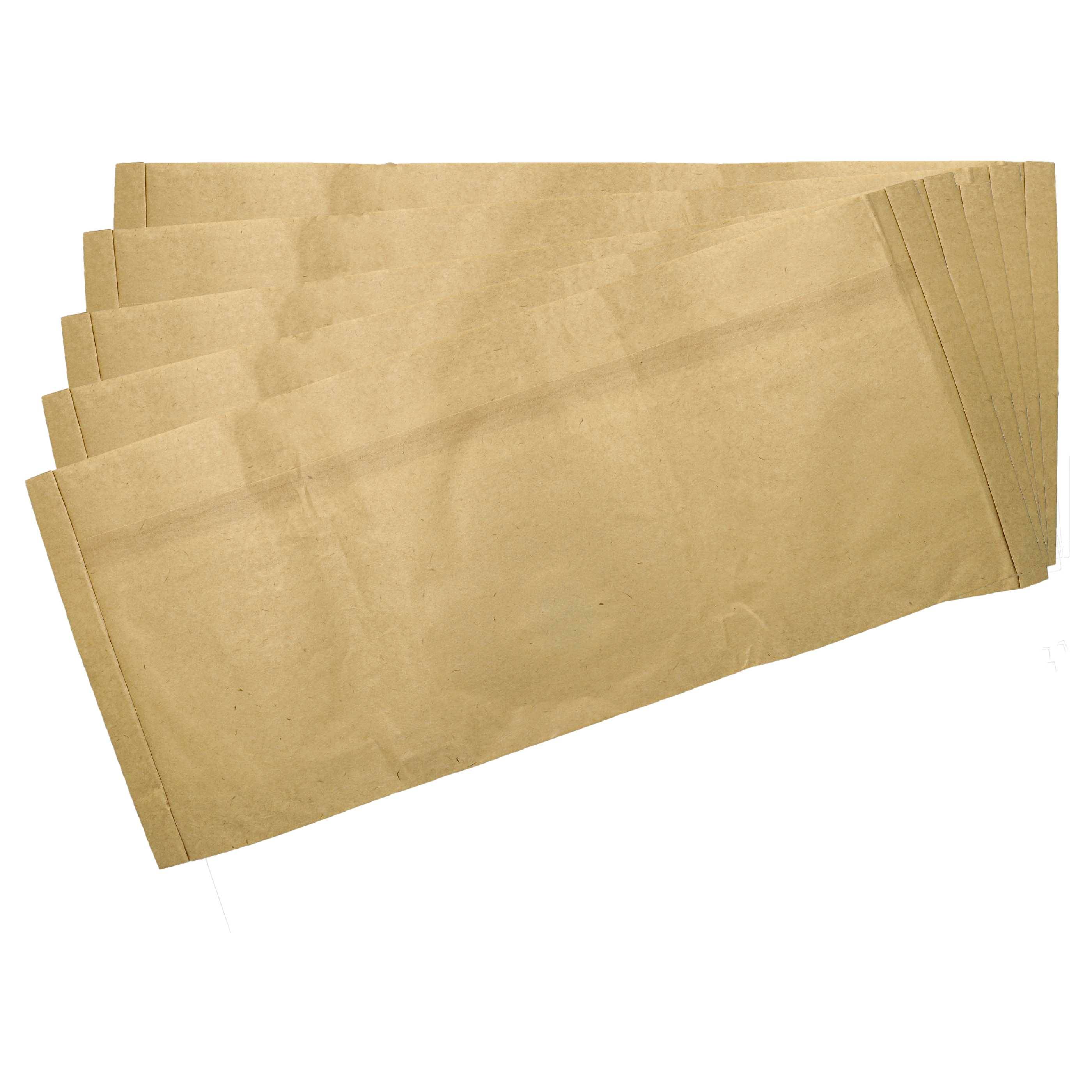 vhbw 20x Staubbeutel kompatibel mit Parkside PNTS 1300, PNTS 1300 B2, PNTS 1300 A1 Staubsauger - Papier, 58,5cm x 25,4cm braun