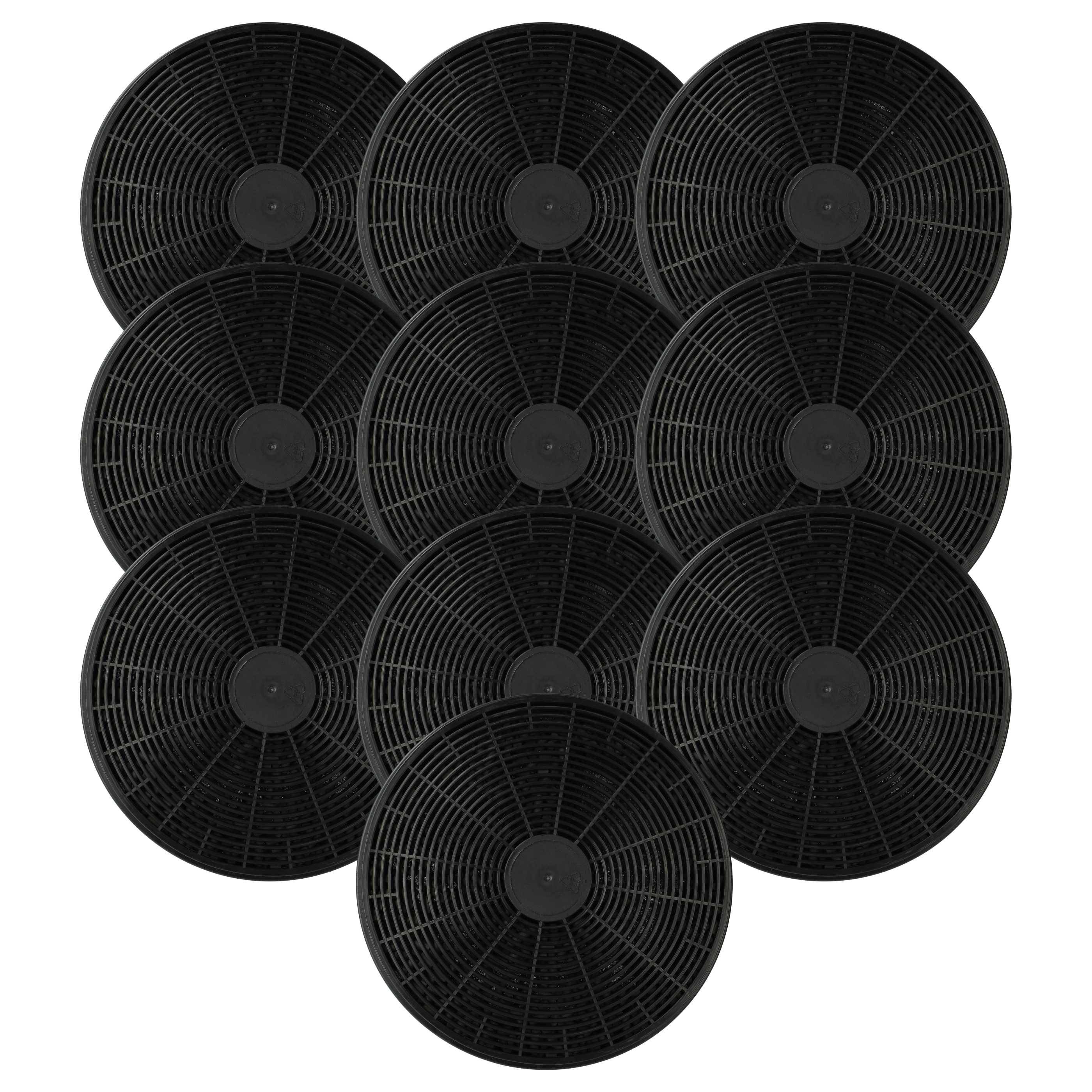 vhbw 10x Aktivkohlefilter Ersatz für Klarstein 10027530, CGCH2, 10027711, 10030983, K10001 für Dunstabzugshaube - 17,5 cm
