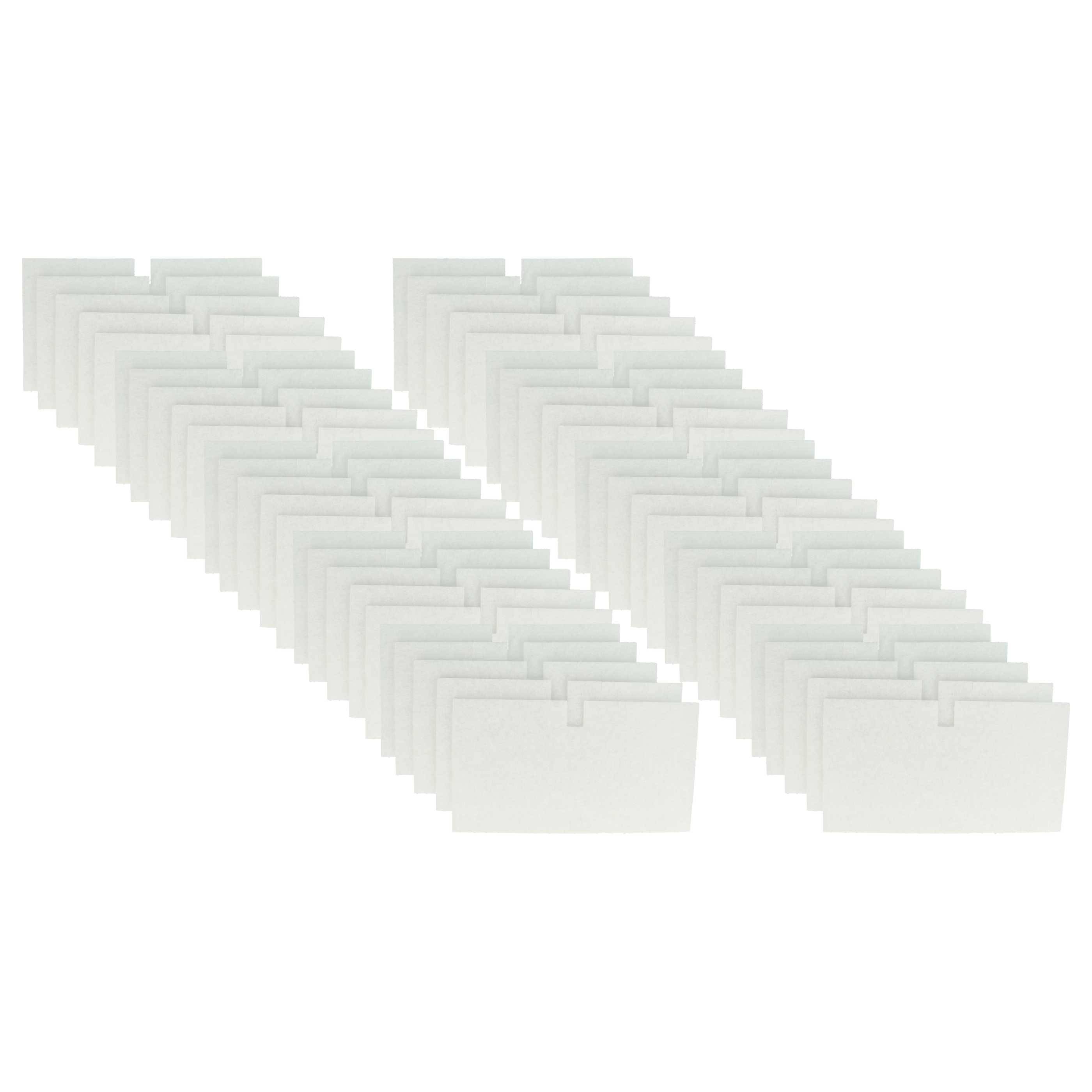 vhbw 50x Luftfilter kompatibel mit Lunos ALD 36,5 Lüfter, Badlüfter, Ventilator, Lüftungsgerät - Weiß