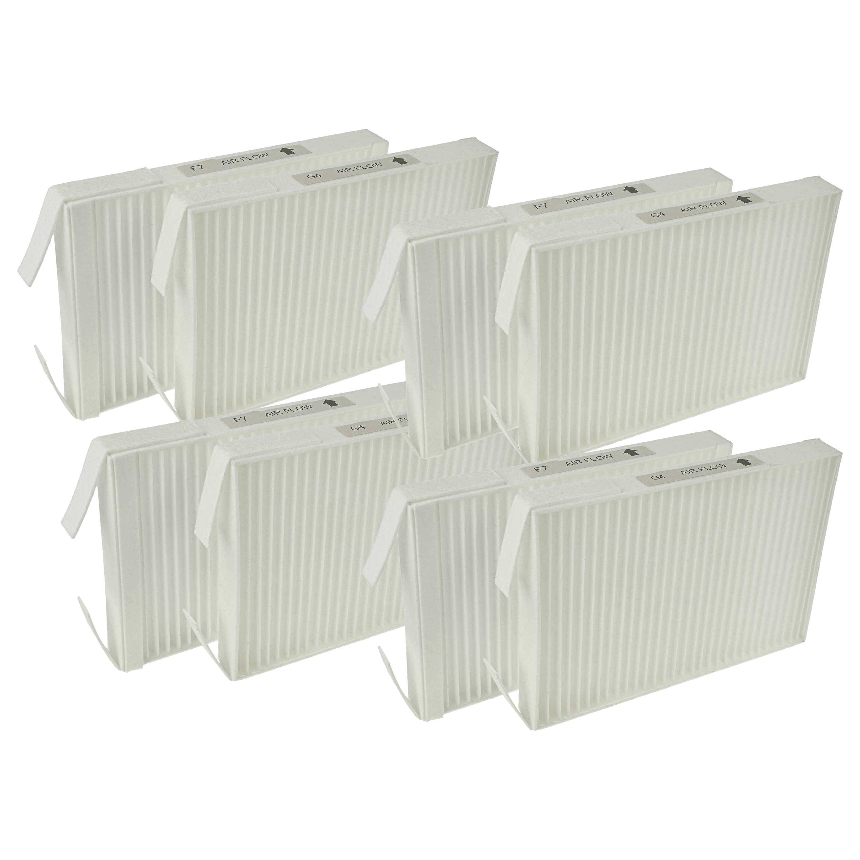 vhbw Filterset Ersatz für Wernig 527005400 für Lüftungsgerät - Luftfilter G4 / F7 (8 Stück), 18 x 12 x 4 cm, Weiß