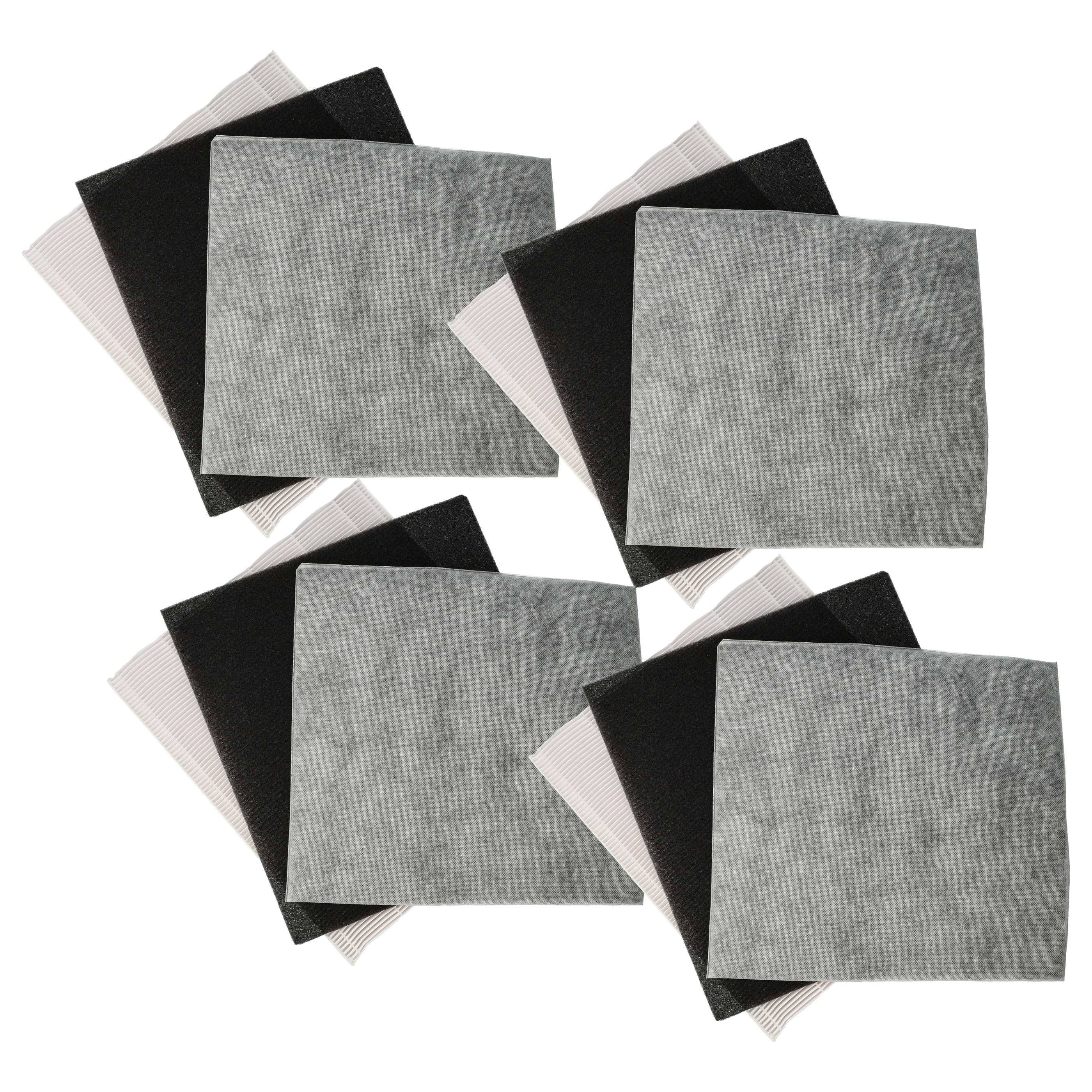 vhbw 12-teiliges Filter-Set kompatibel mit DeLonghi DAP700EEX.2, DAP 700 E Luftreiniger - HEPA-Filter, Aktivkohlefilter, Vorfilter