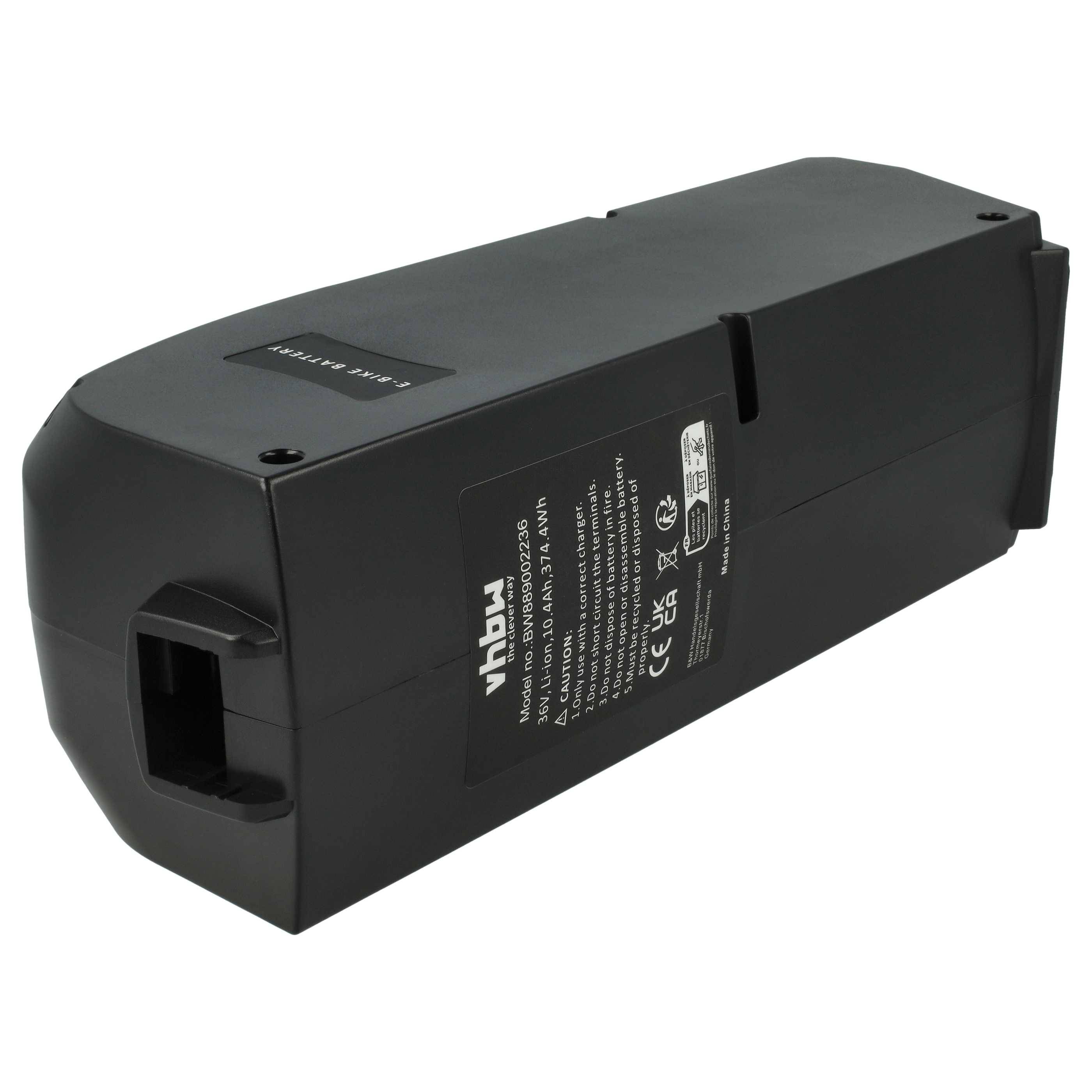 vhbw Akku kompatibel mit Diamant Beryll Esprit RT Gen 3, Esprit Gen 3, 160 Gen 3, RT Gen 3, Gen 3 E-Bike (10,4 Ah, 36 V, Li-Ion) - Schwarz