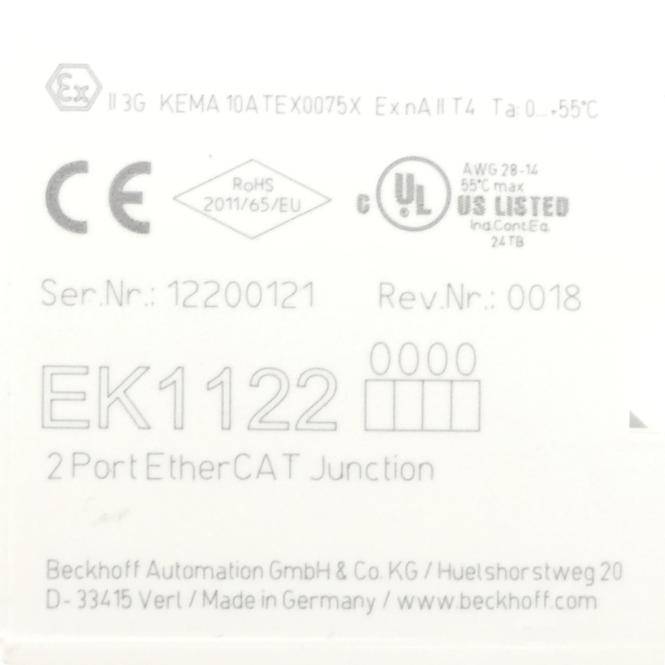 BECKHOFF 2-Port-EtherCAT-Abzweig (EK1122)