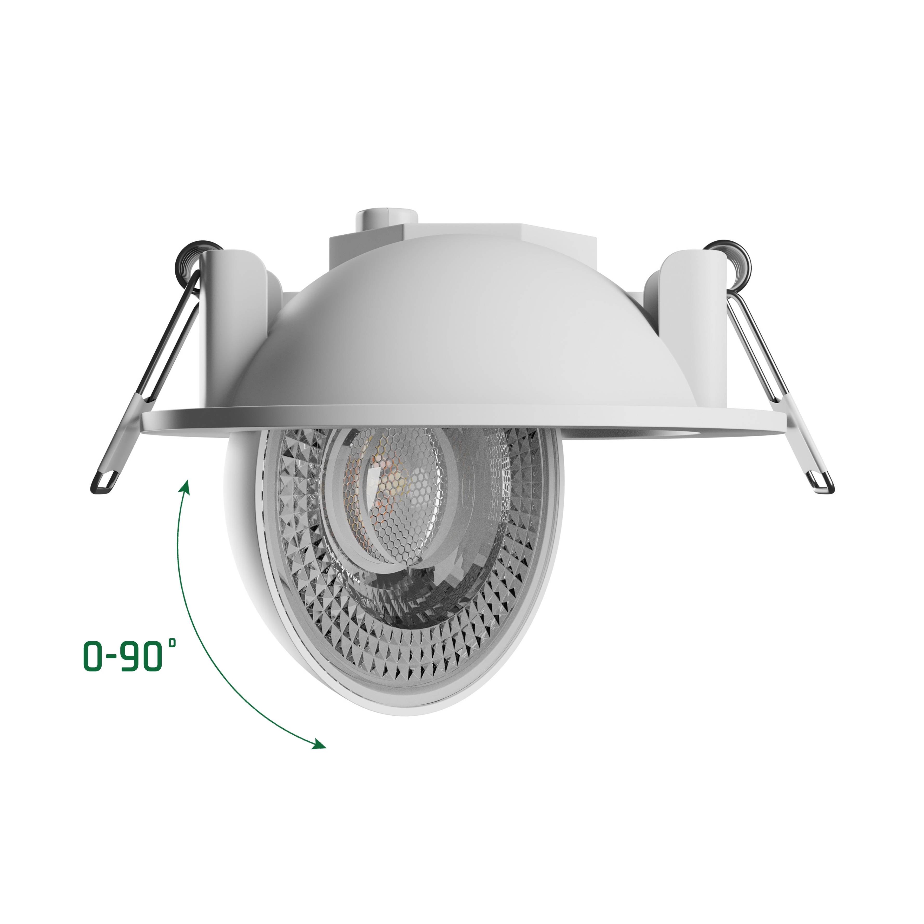Spectrum LED MOBILO LED Einbaustrahler 6,5W rund Downlight 36° verstellbar 850lm weiß IP20 2700-6000K CCT