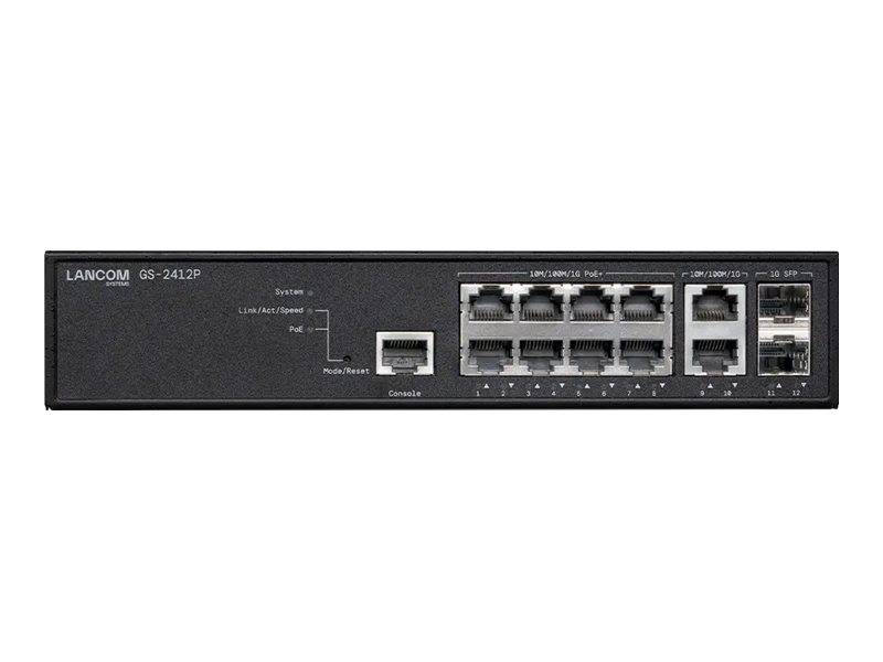 LANCOM GS-2412P mngd L2-POE-Switch 12 Port 10 Gigabit+ 2 SFP