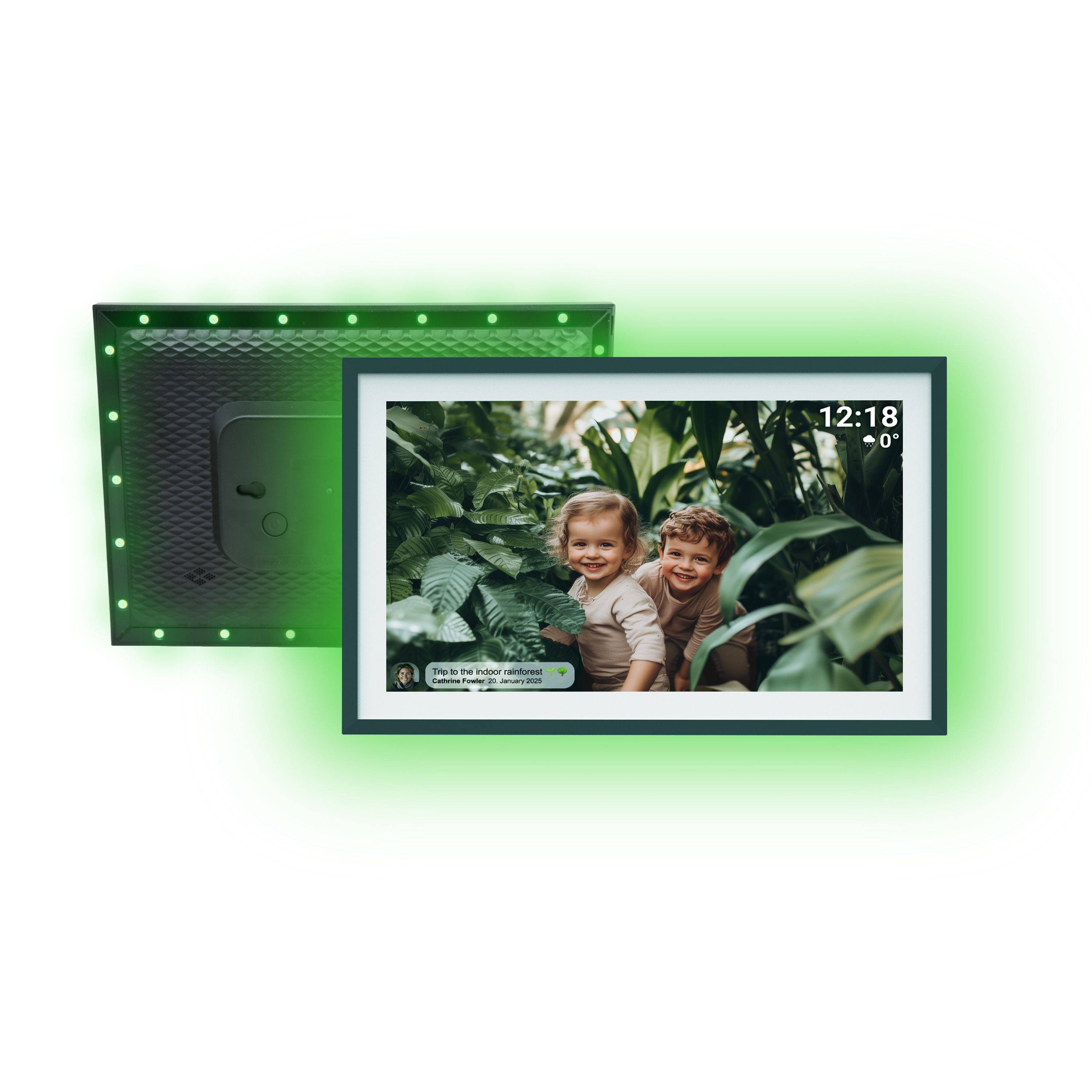 Denver PFF-1081 10,1" Digitaler Bilderrahmen mit WLAN, Touchscreen, 16 GB Speicher, LED Licht & Frameo App