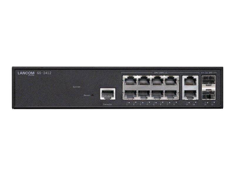 LANCOM GS-2412 mngd L2-Switch 12 Port 10 Gigabit+ 2 SFP