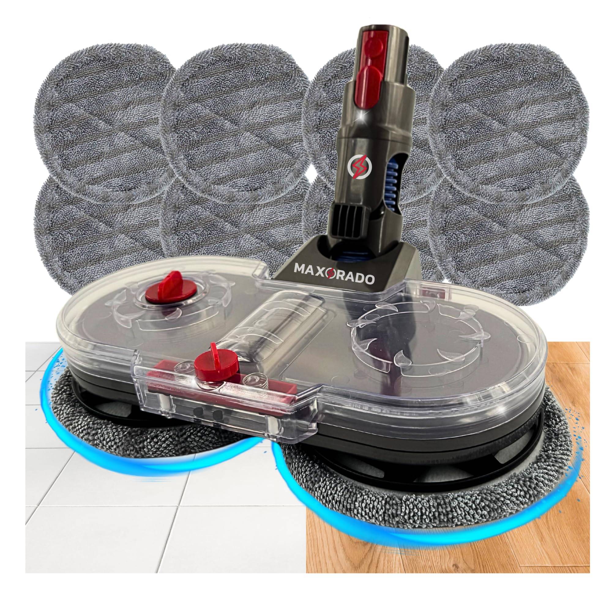 Wischdüse für Dyson Wischaufsatz Wischmopp + 10 Pads V7 V8 V10 V11 V15 Bodendüse Fuß Wischen und Saugen