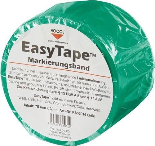 EasyTape Markierungsband' grüne Rolle zur Linienmarkierung, entsprechend den Sicherheitsstandards. In verschiedenen Farben erhältlich.