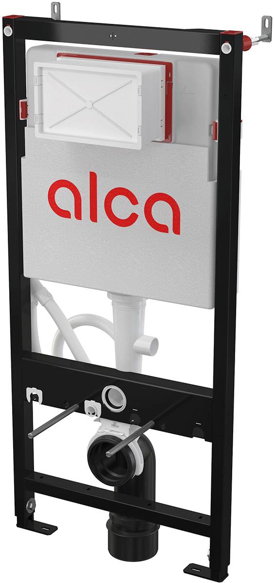 alcadrain WC Sanitärmodul AM121/1120 Vorwandinstallationssystem mit integrierter hygienischer Rohrspülung